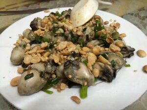 hàu xào mỡ hành